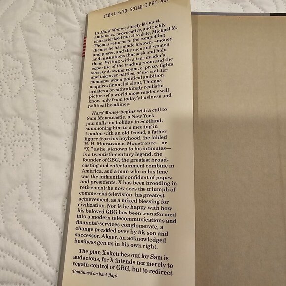 Hard Money By Michael M. Thomas Hardcover First Edition 1985 - Picture 4 of 11